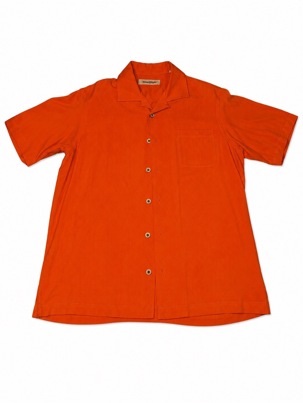 Tommy Bahama Orange Short-Sleeve Button-Down  Shirt